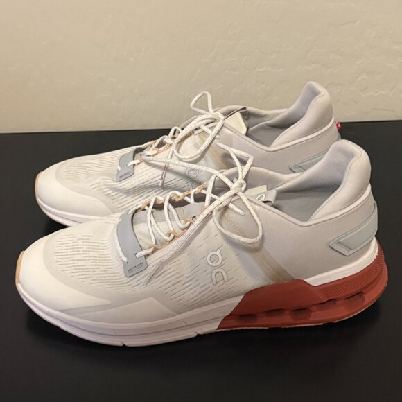 ON Cloudnova Flex Undyed White/Auburn Men's Running Shoes - Picture 1 of 6